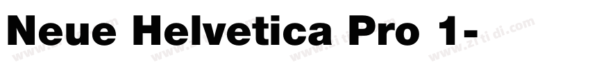 Neue Helvetica Pro 1字体转换